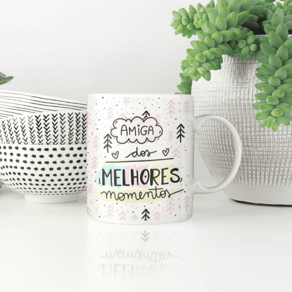 Caneca Personalizada com Estampa de Amizade - Amigas